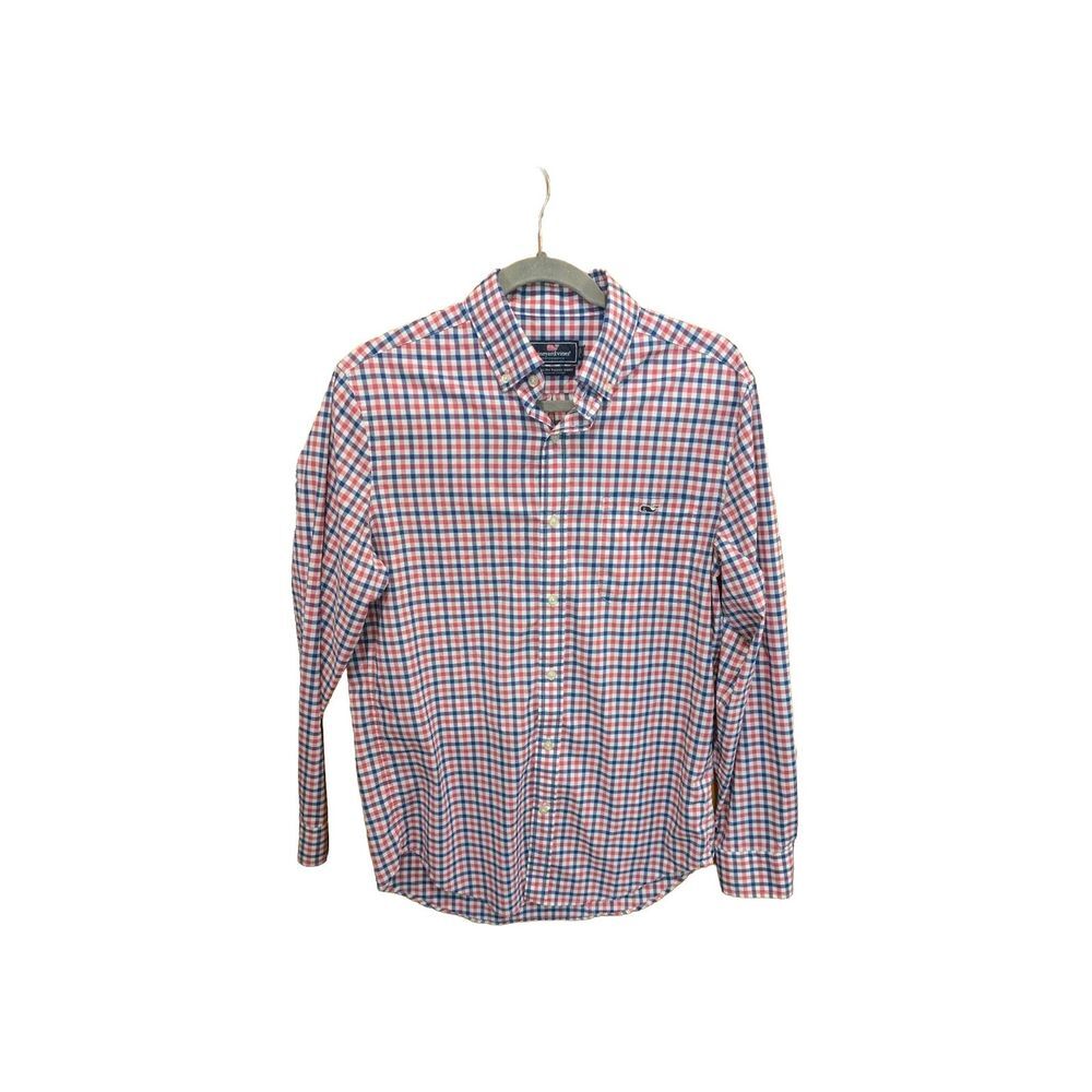Vineyard Vines Classic Fit Plaid Shirt Men's Size SMALL Golf Preppy Long Sleeve